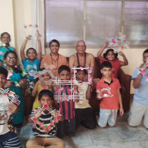 Swamiji with kids